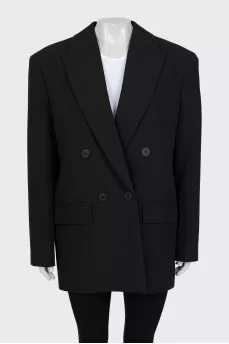 Black double-breasted jacket