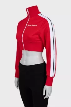 Cropped sweatshirt with tag