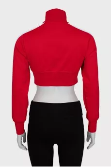 Cropped sweatshirt with tag