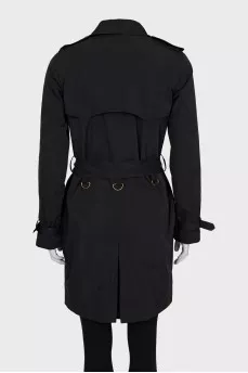 Trench coat with accent buttons