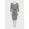 Dress with pleats and belt