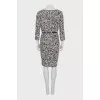 Dress with pleats and belt