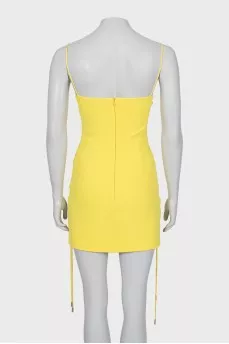 Bodycon dress with straps and tag