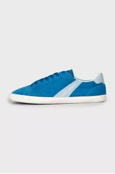Men's blue suede sneakers