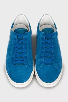 Men's blue suede sneakers