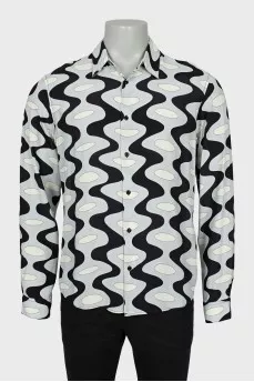 Men's printed shirt with tag