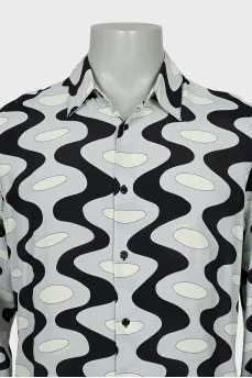 Men's printed shirt with tag