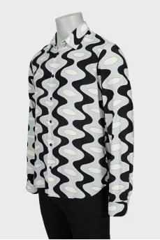 Men's printed shirt with tag