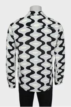Men's printed shirt with tag