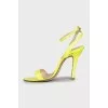 Yellow patent leather sandals