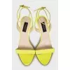 Yellow patent leather sandals