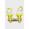 Yellow patent leather sandals