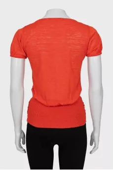 Silk and linen t-shirt