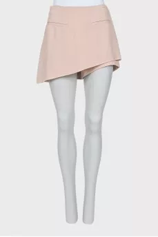 Asymmetrical cut short skirt