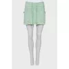 Suede skirt with patch pockets