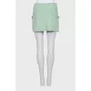 Suede skirt with patch pockets