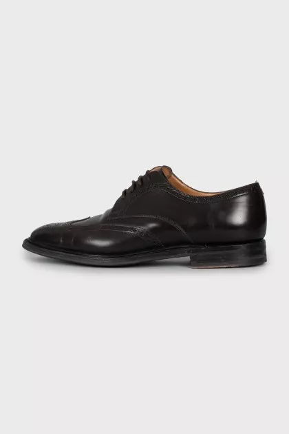 Men's brown leather brogues