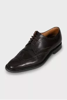 Men's brown leather brogues