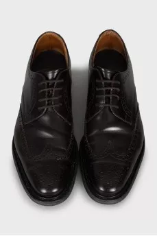 Men's brown leather brogues