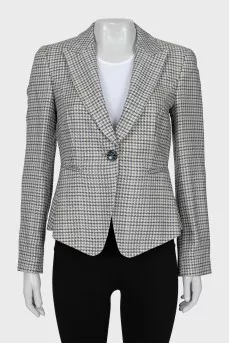 Houndstooth fitted jacket