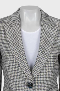 Houndstooth fitted jacket