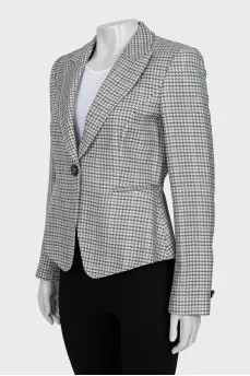 Houndstooth fitted jacket