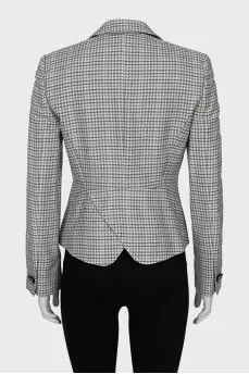 Houndstooth fitted jacket