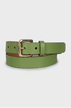 Green leather belt