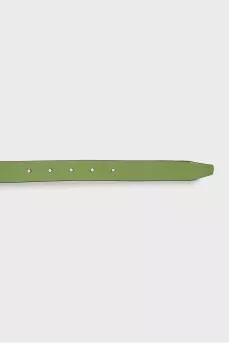 Green leather belt