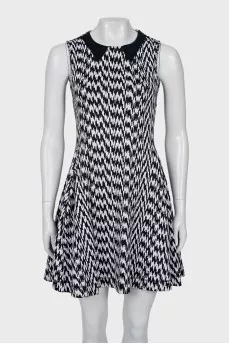 Black and white mini dress