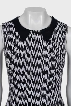 Black and white mini dress