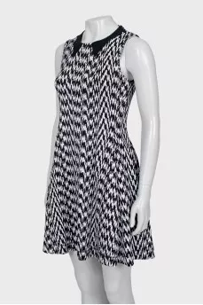 Black and white mini dress
