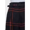 Straight cut shorts with belt