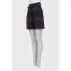 Straight cut shorts with belt