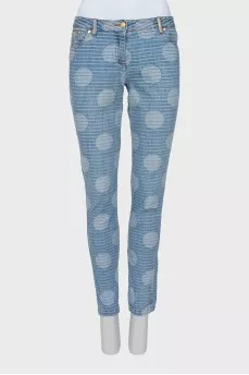 Skinny polka dot jeans