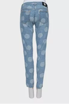 Skinny polka dot jeans