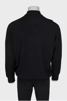 Men's black wool turtleneck