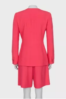 Silk suit consisting of a jacket and shorts