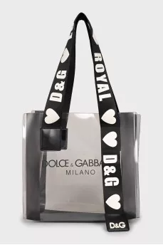 Transparent rubber bag