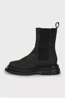 Chelsea boots in suede and leather