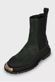 Chelsea boots in suede and leather