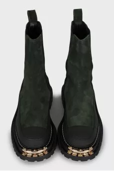 Chelsea boots in suede and leather
