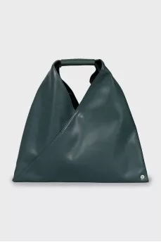 Green leather bag