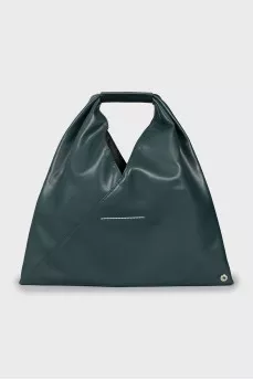 Green leather bag