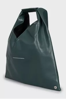 Green leather bag