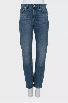 Джинсы на высокой посадке straight fit