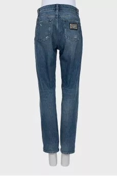 Джинсы на высокой посадке straight fit