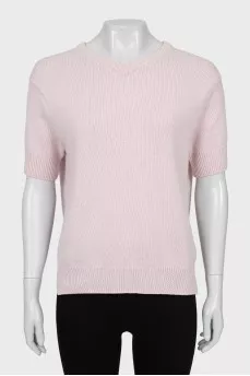 Knitted cashmere t-shirt