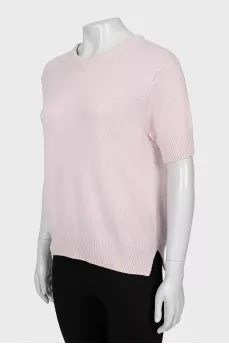 Knitted cashmere t-shirt