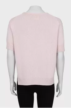 Knitted cashmere t-shirt
